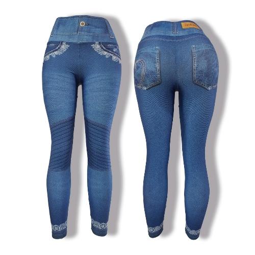 Leggins jeans encaje