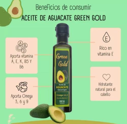 Aceite de Aguacate 250 mlt. Green Gold 