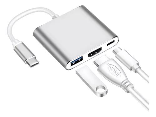 Adaptador Convertidor Hub Usb C A Hdmi 4k Usb 3.0 Y Tipo C
