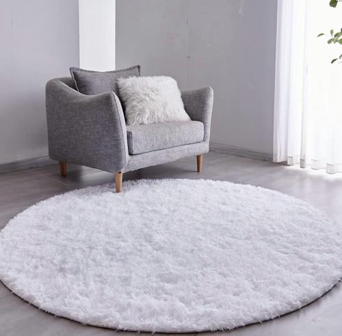 Alfombra 1.20 x 1.20 redonda blanca