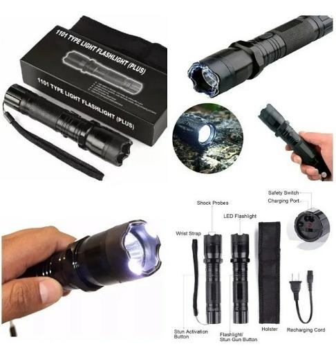  Picana Eléctrica Con Linterna Metalica Defensa Personal