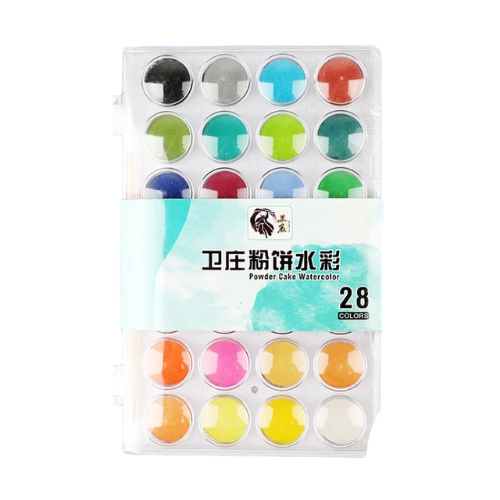 Acuarela 28 colores con pincel M:4 d:2.8