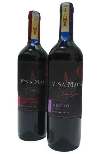 Combo dos vinos chilenos viña maipo
