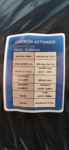 Carbon Activado Cascara de Coco 3-5MM SACO DE 4KGS