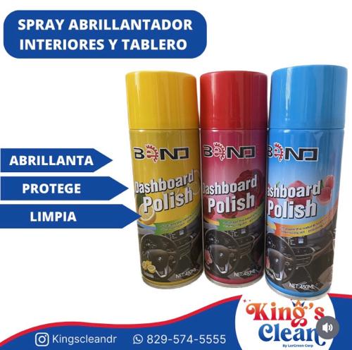 Abrillantador de interiores y tableros (spray).
