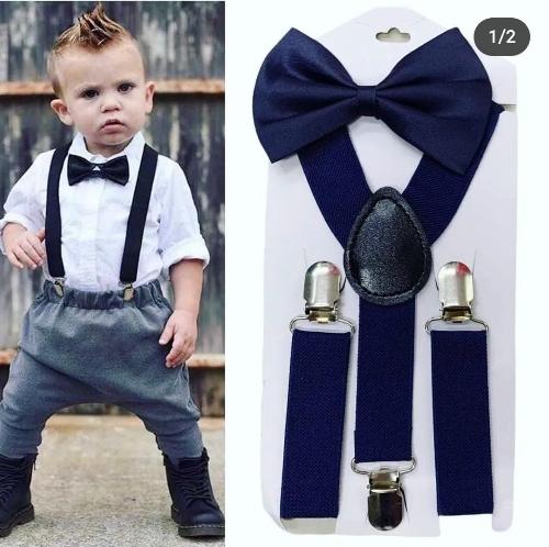 Conjunto de tiradores con moño para bebés