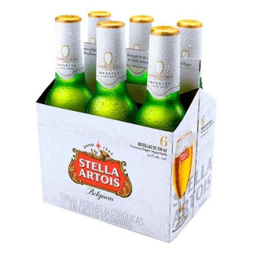 CERVEZA STELLA ARTOIS PACK 6 BOTELLAS DE 330 ML