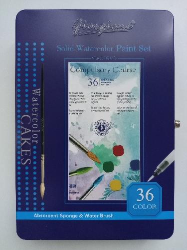 Acuarelas Profesionales 36 Colores Azul