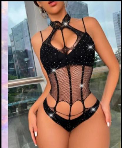 Body brillante con cuello 