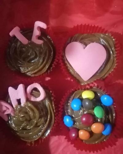 Cupcake de dulce de leche con fondant 