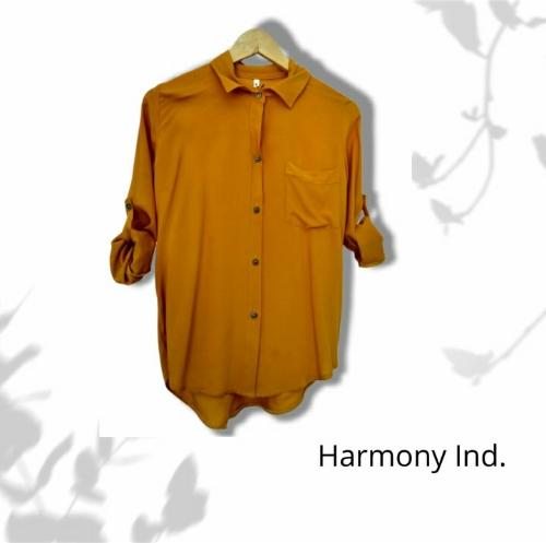 Camisa corte clásico mostaza