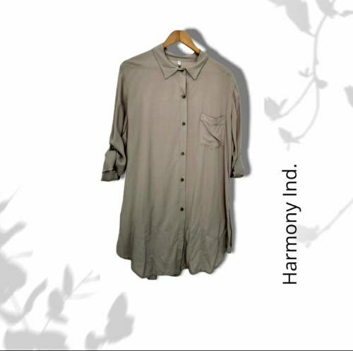 Maxi camisa beige 