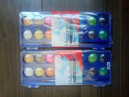 Acuarela 16 colores + pincel