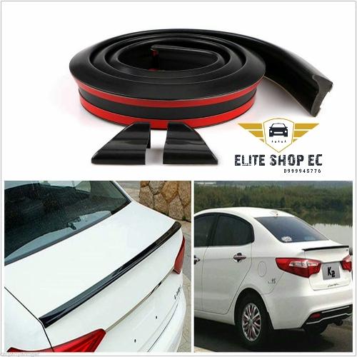 Aleron flexible negro brillante universal 1.38m