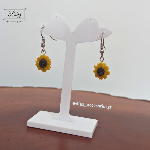 Aretes de girasol