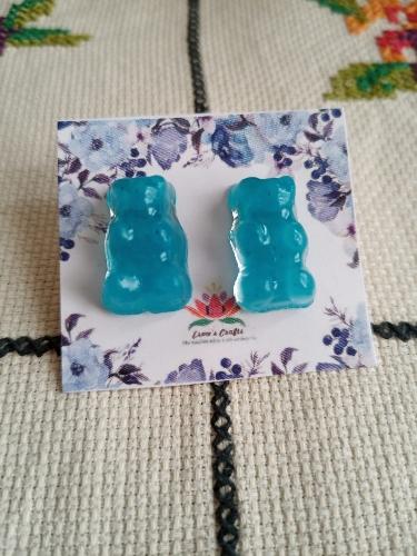 Aretes de panditas de menta 