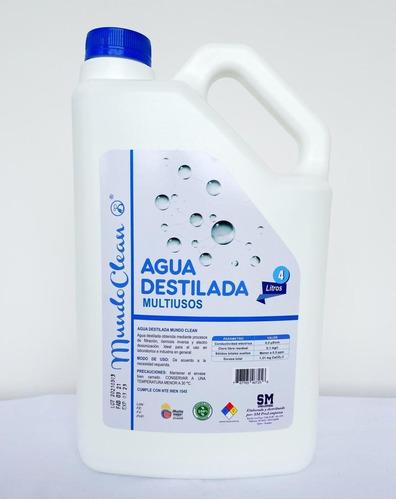 AGUA  DESTILADA x GALON 4 litros Mundo  Clean