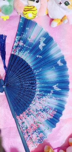 Abanico mariposa azul