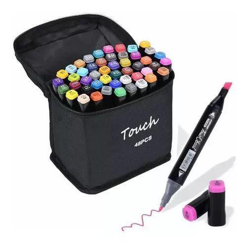 60 marcadores doble punta 