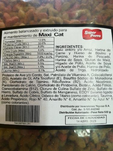 Alimento para gatos Maxi Cat 500g