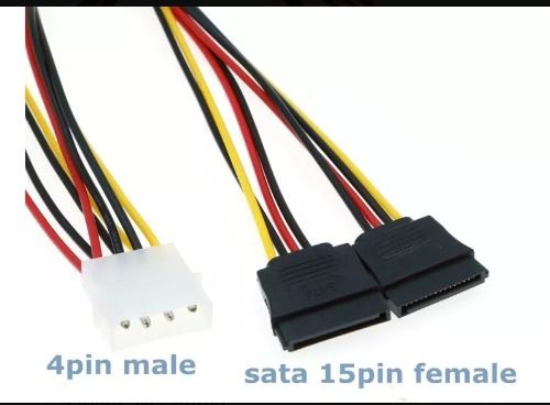 ADAPTADOR MOLEX HEMBRA A SATAX2