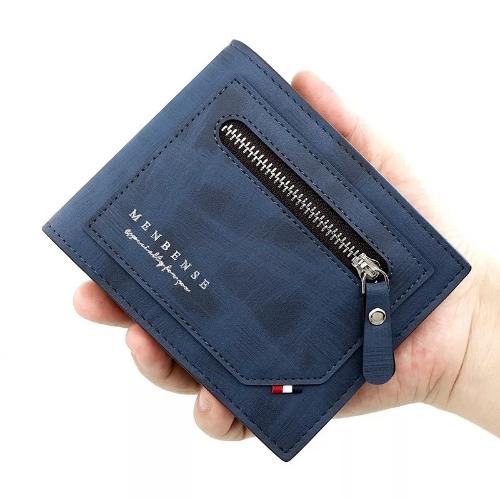 Cartera para caballero con bolsillo de cierre al frente