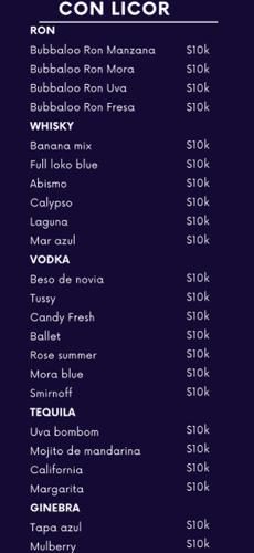 Cócteles granizados con licor