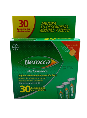 Berocca Perfomance por 30 Tabletas Efervescentes Sabor Naranja