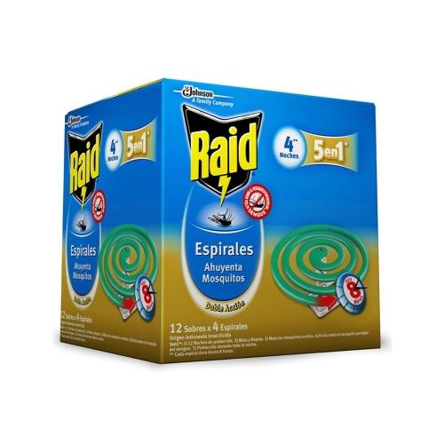 CAJA ESPIRAL RAID 12 X 4 UNIDADES CADA SOBRE