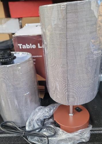 Lámpara de mesa Lámparas de noche para dormitorio, lámparas para dormitorios, juego de 2 con 3 vías regulables con interruptor basculant
