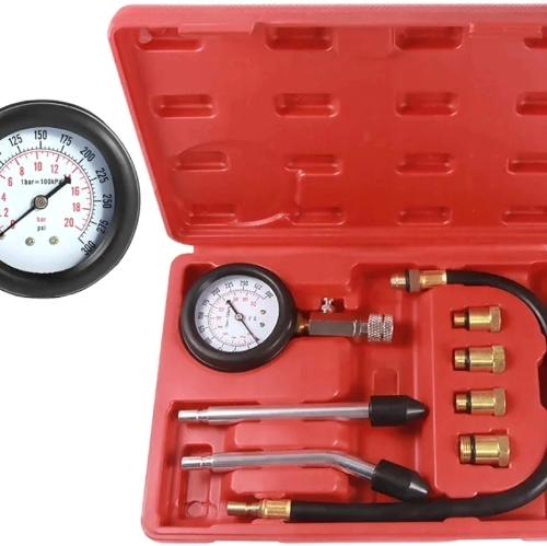 Kit de comprobador de compresión de cilindro de motor de gasolina medidor de herramienta automotriz