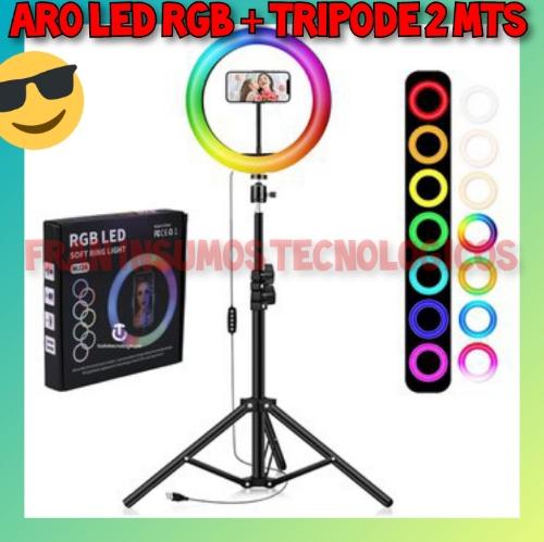 Aro de Luz RGB 10" (26cm) C/ Trípode 2 mts