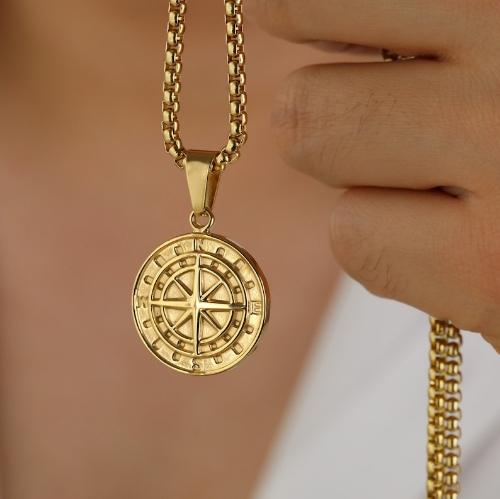 COLLAR COMPASS GOLD