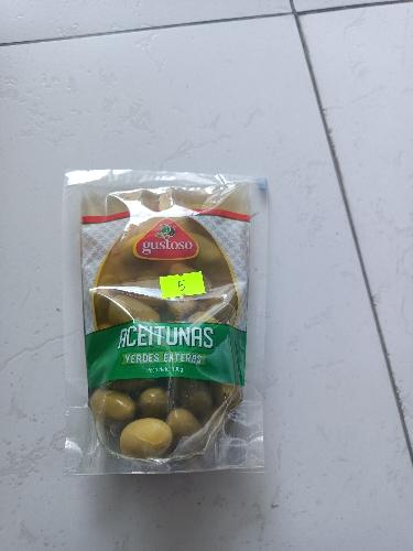 Aceituna verdes enteras en sachets 190 grs