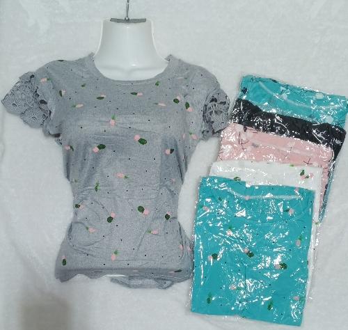Blusa con manga tejida 