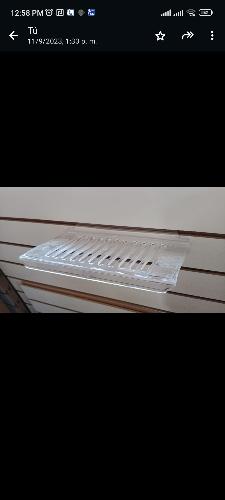 Exhibidor interline calzado plástico cuadrado