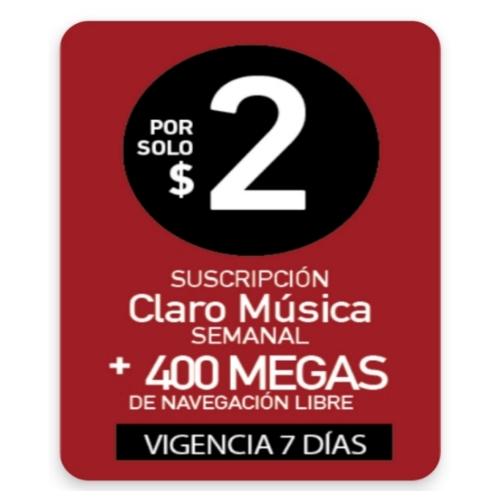 CLARO MUSICA 400MG
