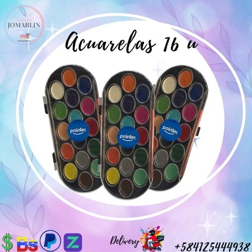 Acuarela paleta de 16u