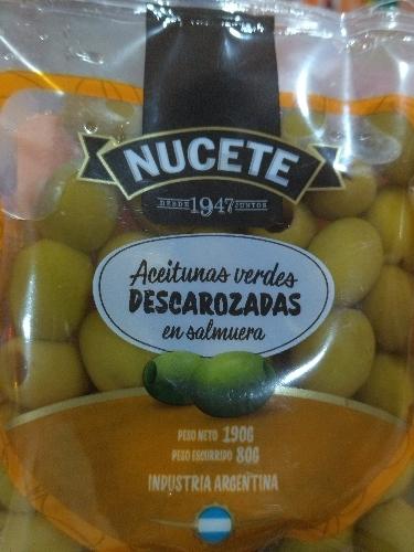 Aceituna verdes nucete 190g descarozadas