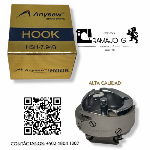 0103 GARFIO PLANA INDUSTRIAL ANYSEW 7.94B 2 TORNILLOS AAA