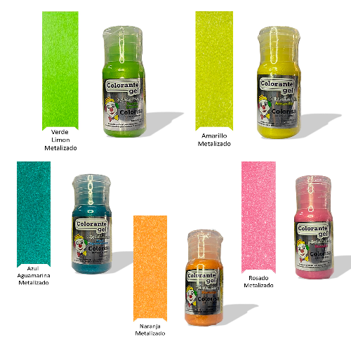 Colorantes en gel metalizados 13 ml