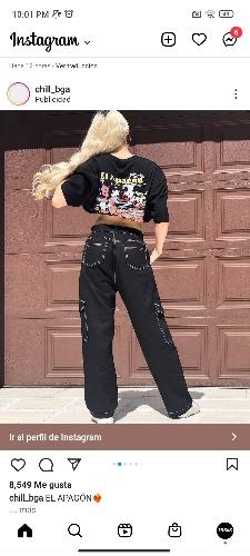 Cargo jean negro