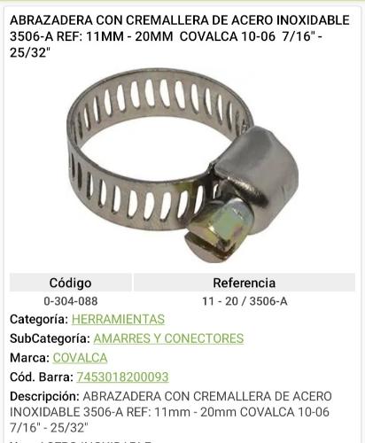 Abrazadera acero 3506