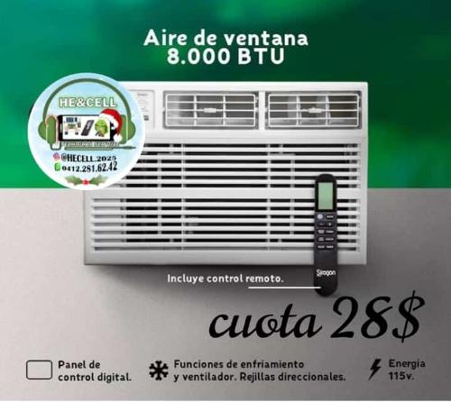 Aire acondicionado 8mil Btu siragon