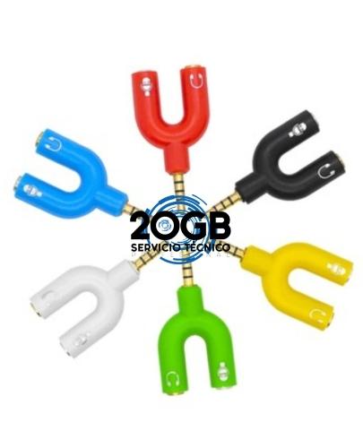 Adaptador de plus a micrófono y audio