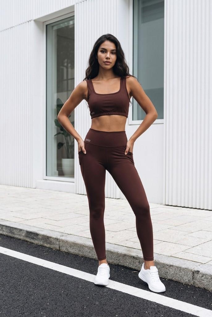 Conjunto Legging Basic Marrom