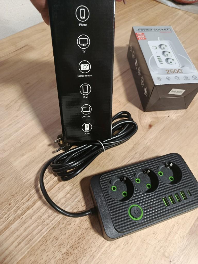 Miniatura 2 de Alargue 3 Metros, entrada Schuko, entradas USB Entrada tipo C