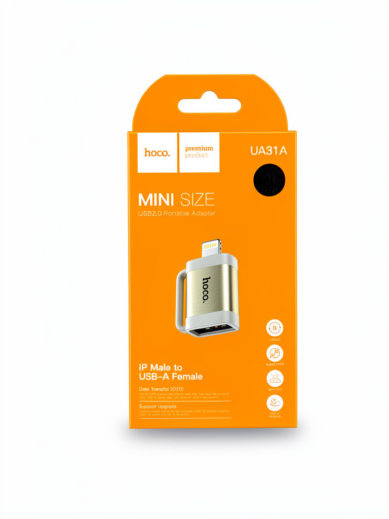 Imagen 1 de ADAPTADOR DE LIGHTNING A USB DORADO HOCO