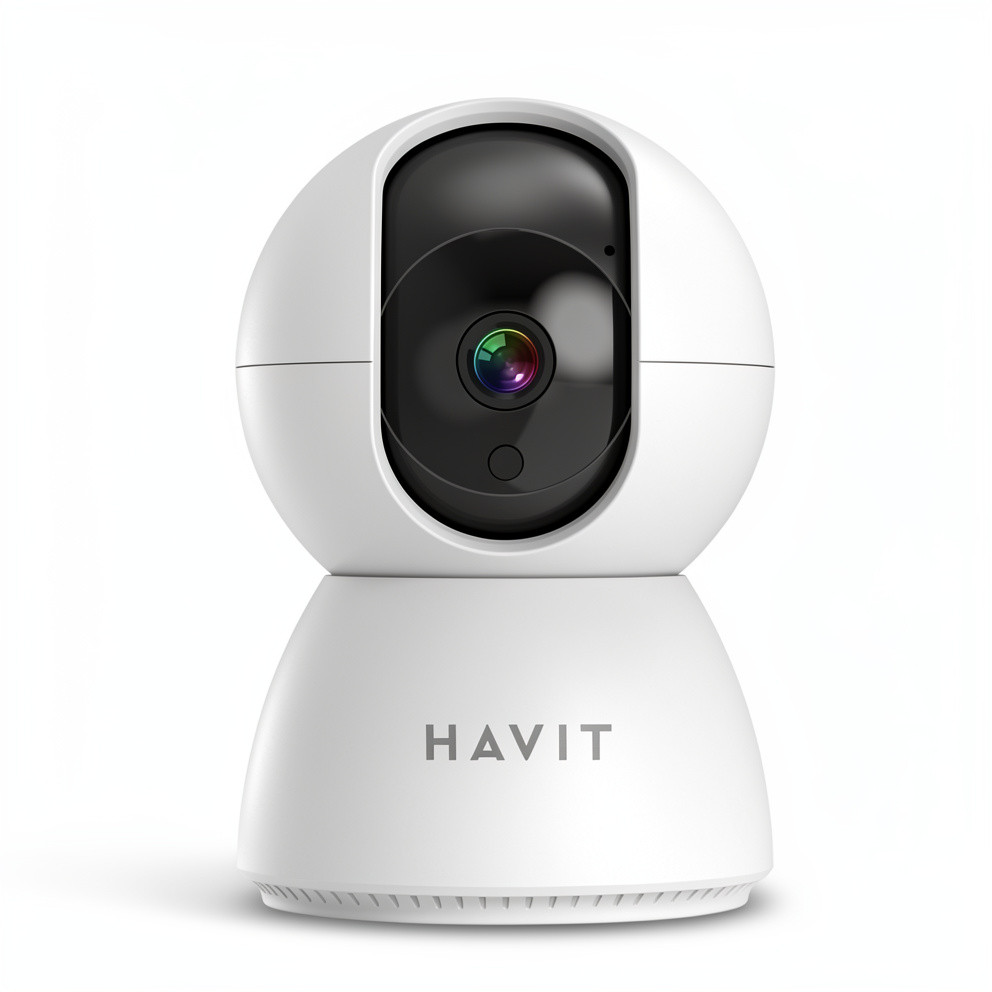 Imagen 1 de CAMARA DE SEGURIDAD 360 GRADOS HAVIT IPC20 BLANCO