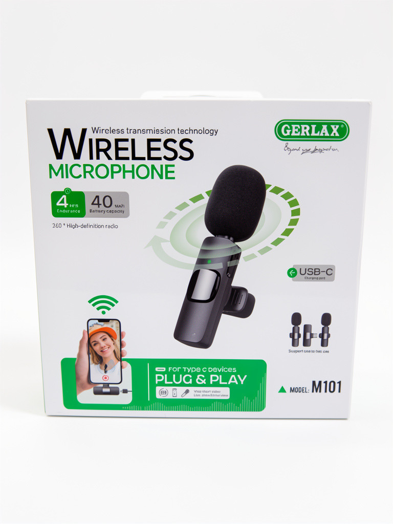 Imagen 1 de MICROFONO DOBLE TIPO C DE GRABACION GERLAX M101